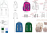 design bag techpack, backpack, handbag, tote, children school bag or lunch